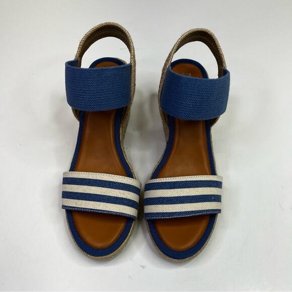 MIA Brittni Espadrille wedges blue white - 7.5 - Picture 5 of 12